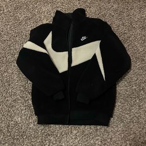 Nike big swoosh reversible boa jacket